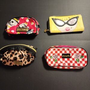 Betsey Johnson and Cosmetic Bags Set